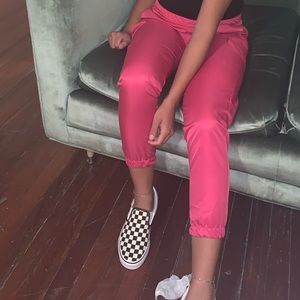 Silk hot pink sweats